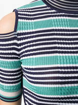 Thumbnail for your product : Fendi striped cold-shoulder top