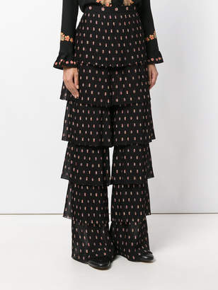 Vilshenko layered patterned trousers