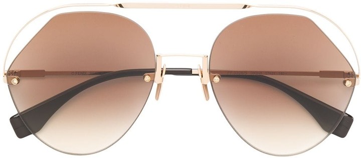 fendi geometric sunglasses