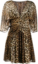 Thumbnail for your product : No.21 Leopard Print Silk Dress