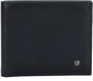 Giorgio Armani Leather Bi-Fold Wallet, Blue