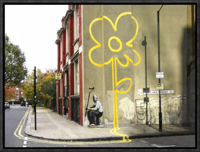 Global Gallery 'Pollard Street, London (Graffiti Attributed to Banksy)' by Anonymous Framed Photographic Print