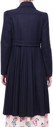 RED Valentino Weel Blend Pleated Coat