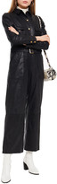 Thumbnail for your product : Muu Baa Muubaa Apollo Belted Coated-suede Jumpsuit