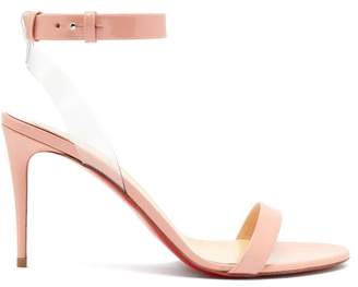 Christian Louboutin Jonatina 85 Patent Leather Sandals - Womens - Light Pink