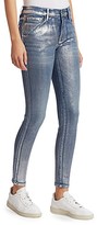 Thumbnail for your product : Frame Le Skinny De Jeanne Mid-Rise Foil Jeans