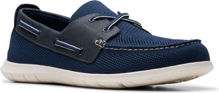 Clarks Men's Flexway Tie Casual Slip On Boat Shoe