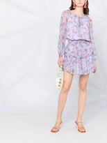 Thumbnail for your product : LoveShackFancy Tiered Floral-Print Dress