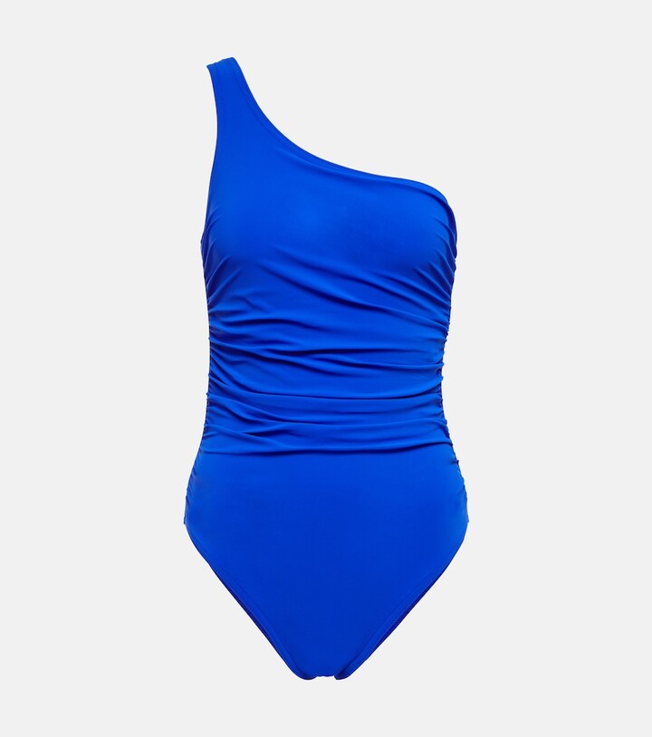 Karla Colletto Basics ruched one-shoulder swimsuit