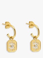 Thumbnail for your product : Lola Rose Curio Celestial Cubic Zirconia Huggie Drop Earrings, Gold