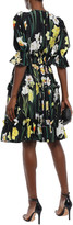 Thumbnail for your product : Dolce & Gabbana Ruffled Floral-print Silk Crepe De Chine Dress