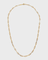 Thumbnail for your product : Azlee 18k Large Circle Link Necklace with Diamond Pave, 20"L