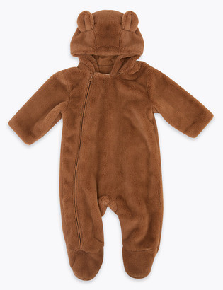 Marks and Spencer Faux Fur Bear Pramsuit (7lbs-12 Mths)