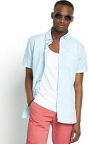 Thumbnail for your product : River Island Mens Short Sleeve Acid Wash Oxford Shirt