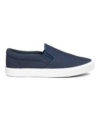 Simply Be Pia Canvas Slip On Extra Wide Fit