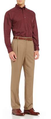 Roundtree & Yorke Travel Smart Ultimate Comfort Classic Fit Pleat Front Non-Iron Twill Dress Pants