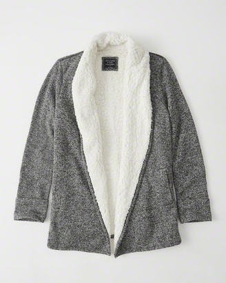 abercrombie sherpa lined cardigan
