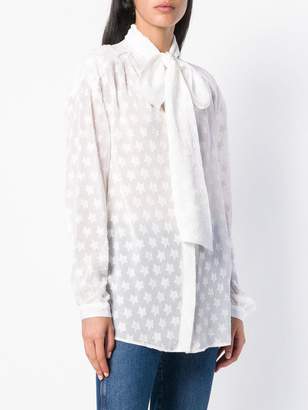Dondup star embroidered bow blouse