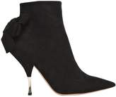Rochas 100mm Bow Suede Ankle Boots 