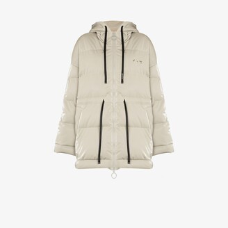 Off-White Grey Hooded Puffer Jacket