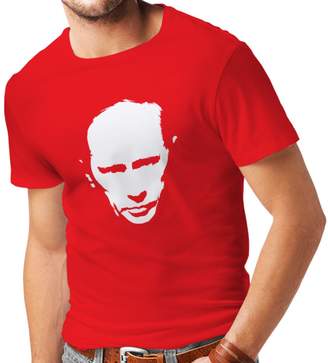 lepni.me Men's T-Shirt Russian Political Statement Design - Vladimir Putin, Russia ( Black Gold)