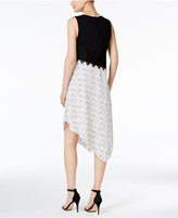Thumbnail for your product : Alfani PRIMA Asymmetrical Contrast Dress, Created for Macy's