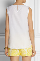 Thumbnail for your product : Diane von Furstenberg Jessa cotton and silk-blend jacquard top