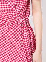 Thumbnail for your product : Ganni Checked Wrap Dress