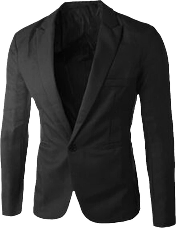 Mkjuuior Men Formal Suit Jackets Business Uniform Work Blazer Tops