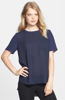 Thumbnail for your product : Halogen Print Front Woven High-Low Tee (Regular & Petite)