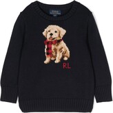 Thumbnail for your product : Ralph Lauren Kids Dog-detail knit jumper