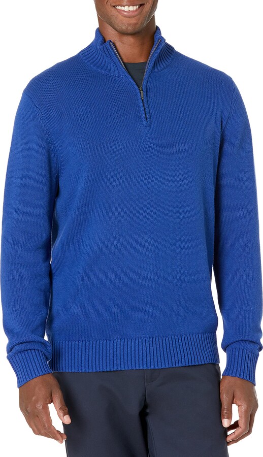 Homme Sweat-Shirt Goodthreads Soft Cotton Quarter Zip Sweater 