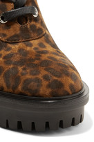 Thumbnail for your product : Gianvito Rossi 90 Leather-paneled Leopard-print Suede Ankle Boots