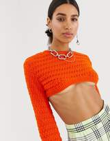 Thumbnail for your product : Reclaimed Vintage inspired knitted super crop