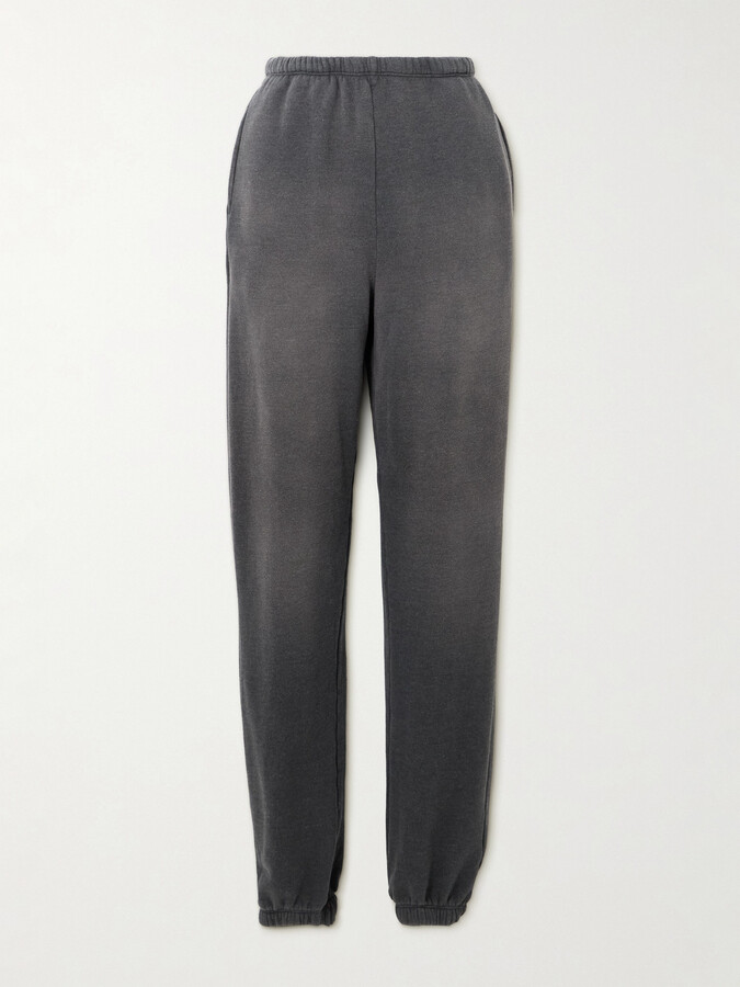 RE/DONE + Hanes 80s Cotton-blend Jersey Track Pants - Black