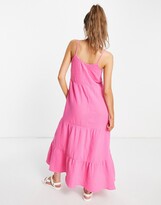 Thumbnail for your product : Stradivarius midi smock dress in pink