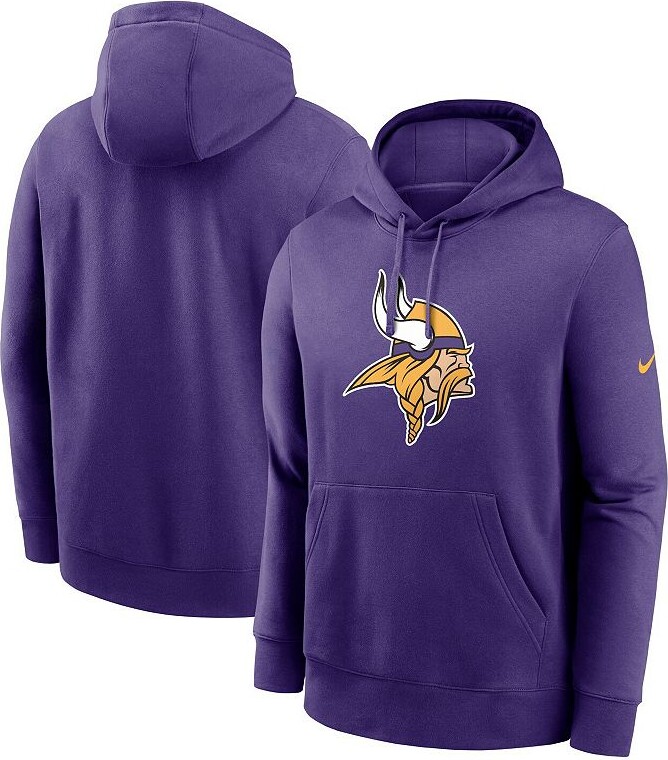 Men's Nike Purple Minnesota Vikings Club Logo Pullover Hoodie