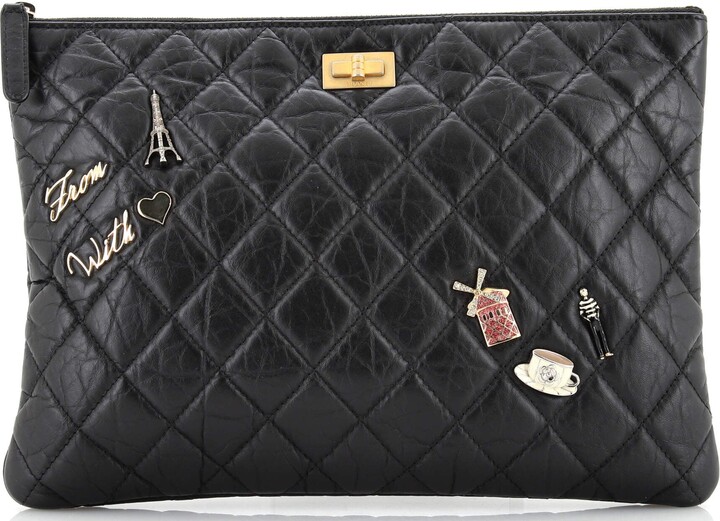 chanel clutch large