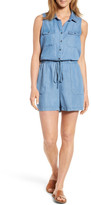 Thumbnail for your product : Caslon Chambray Romper (Regular & Petite)
