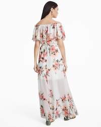 White House Black Market Off-the-Shoulder Floral Maxi Dress