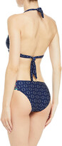 Thumbnail for your product : Jets Riviera Ruched Printed Low-rise Bikini Briefs