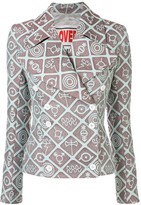 Thumbnail for your product : Charles Jeffrey Loverboy Symbols Print Double Breasted Blazer