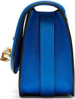 Thumbnail for your product : Alexander McQueen Blue Leather Skull Padlock Small Satchel
