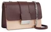 Thumbnail for your product : BOSS Crossbody bag in grained Italian leather with chain detail