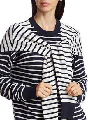 Michael Kors Layered Striped Cashmere Sweater