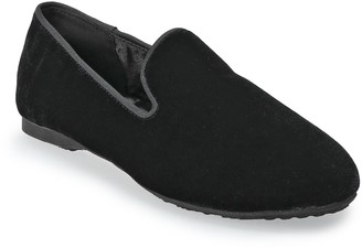 black smoking slippers womens