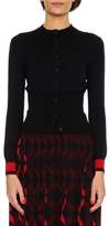 Thumbnail for your product : Bottega Veneta Knit Cardigan w/Contrast Cuffs, Blue/Red