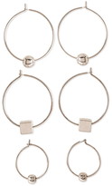 Thumbnail for your product : Forever 21 Ball Charm Hoop Earrings