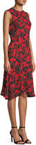 Thumbnail for your product : Milly Anna Floral-Print Silk A-Line Dress