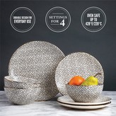 Thumbnail for your product : Thyme & Table Dinnerware Black & White Dot Stoneware, 12 Piece Set - Walmart.com